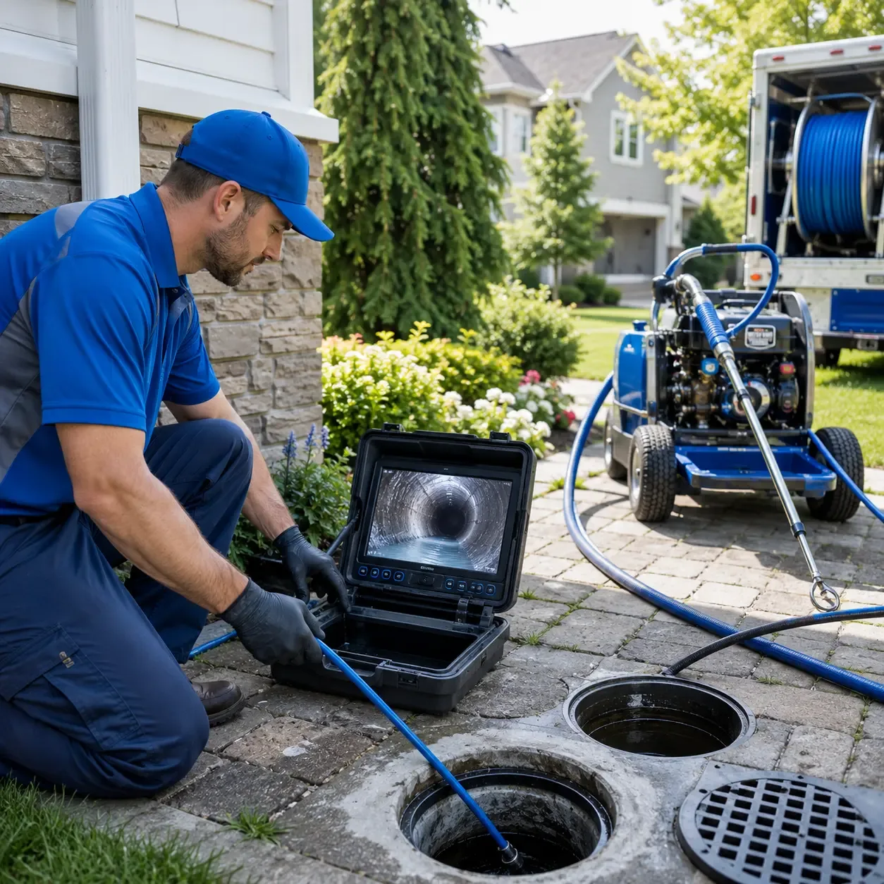 Outdoor drain cleaning professionals serving Welcome, NC